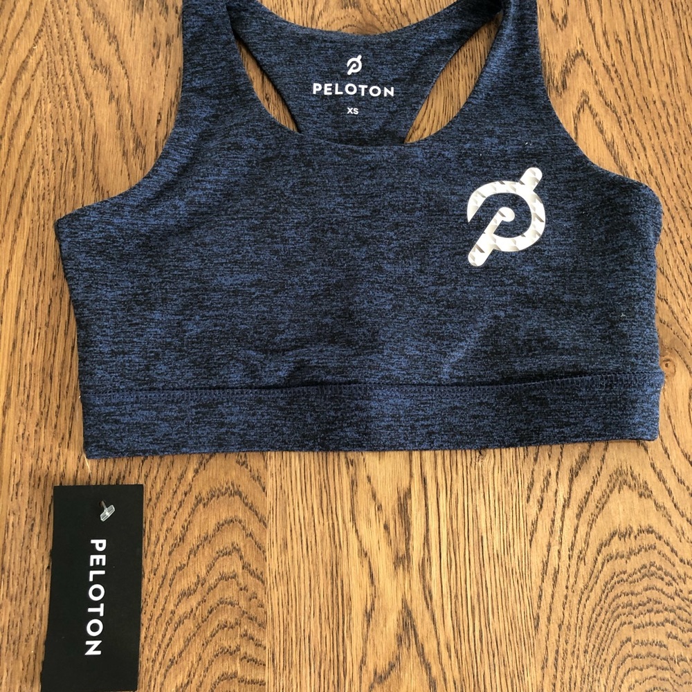 Peloton Heathered Sports Bra Blue NWT size Xs